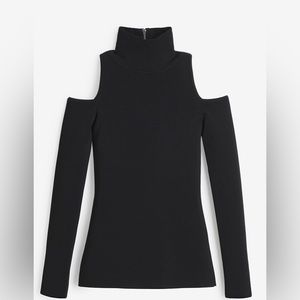 White House Black Market long sleeve cold-shoulder sweater- black size small